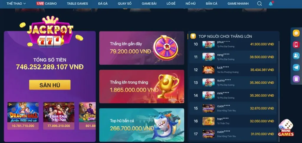 Các trò chơi đa dạng tại choang info